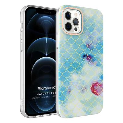 Microsonic Apple iPhone 12 Pro Max Natural Feel Desenli Kılıf Fish Scale