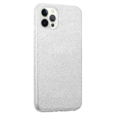 Microsonic Apple iPhone 12 Pro Max Kılıf Sparkle Shiny Gümüş