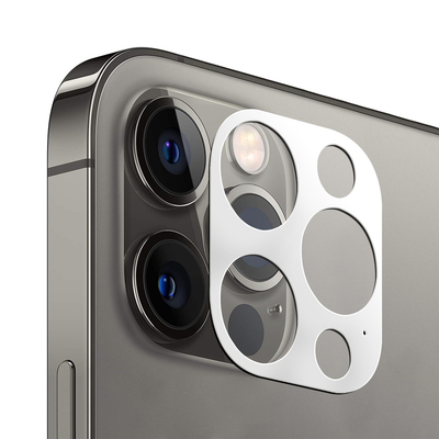 Microsonic Apple iPhone 12 Pro Max V2 Kamera Lens Koruyucu Beyaz