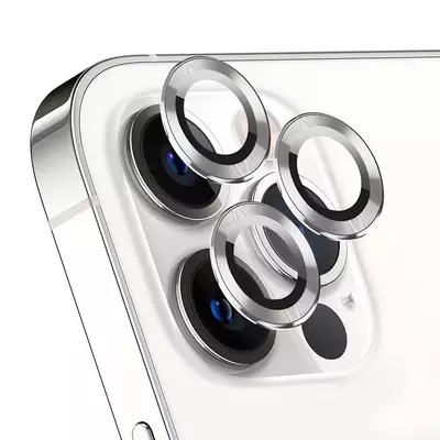 Microsonic Apple iPhone 12 Pro Tekli Kamera Lens Koruma Camı Gümüş