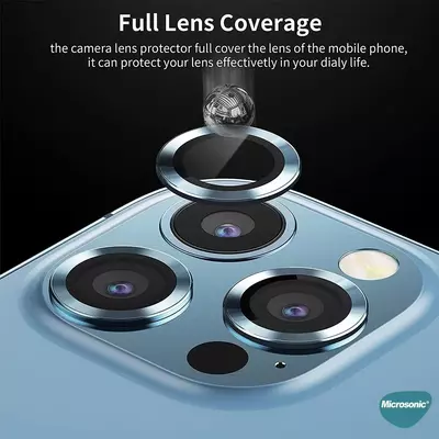 Microsonic Apple iPhone 12 Tekli Kamera Lens Koruma Camı Renkli