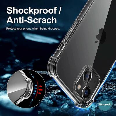 Microsonic Apple iPhone 13 Kılıf Anti Shock Silikon Şeffaf