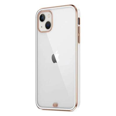 Microsonic Apple iPhone 13 Kılıf Laser Plated Soft Beyaz