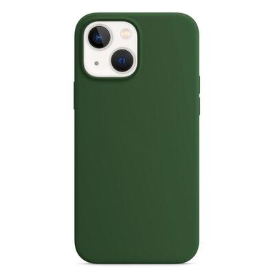 Microsonic Apple iPhone 13 Kılıf Liquid Lansman Silikon Koyu Yeşil