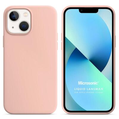 Microsonic Apple iPhone 13 Mini Kılıf Liquid Lansman Silikon Kum Pembesi