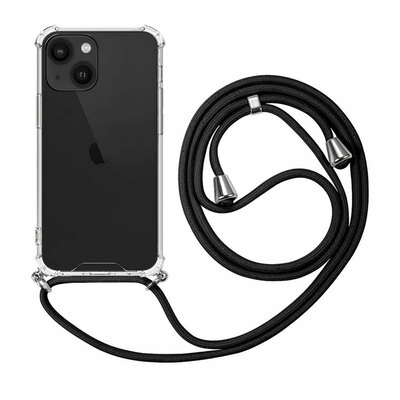 Microsonic Apple iPhone 13 Mini Kılıf Neck Lanyard Siyah