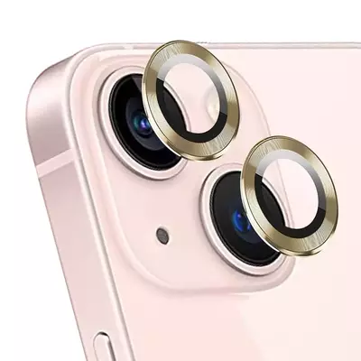 Microsonic Apple iPhone 13 Mini Tekli Kamera Lens Koruma Camı Gold