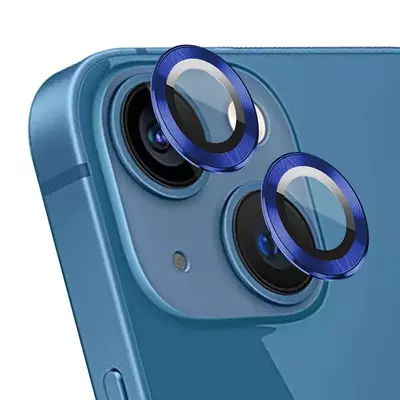 Microsonic Apple iPhone 13 Mini Tekli Kamera Lens Koruma Camı Lacivert