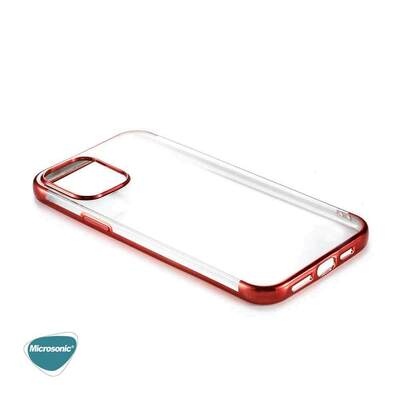 Microsonic Apple iPhone 13 Kılıf Skyfall Transparent Clear Kırmızı