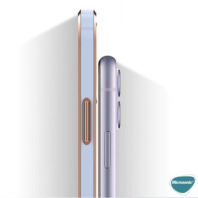 Microsonic Apple iPhone 13 Pro Kılıf Laser Plated Soft Beyaz