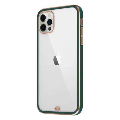 Microsonic Apple iPhone 13 Pro Kılıf Laser Plated Soft Koyu Yeşil