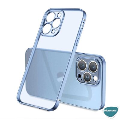 Microsonic Apple iPhone 13 Pro Kılıf Square Matte Plating Mavi