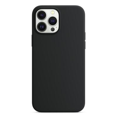 Microsonic Apple iPhone 13 Pro Max Kılıf Liquid Lansman Silikon Siyah