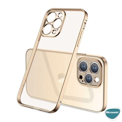 Microsonic Apple iPhone 13 Pro Max Kılıf Square Matte Plating Gold