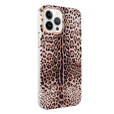 Microsonic Apple iPhone 13 Pro Max Natural Feel Desenli Kılıf Leopard