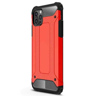 Microsonic Apple iPhone 13 Pro Max Kılıf Rugged Armor Kırmızı