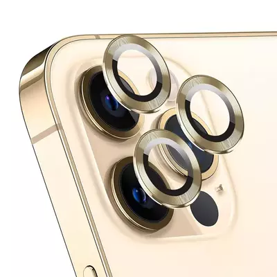 Microsonic Apple iPhone 13 Pro Max Tekli Kamera Lens Koruma Camı Gold