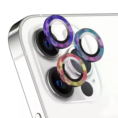 Microsonic Apple iPhone 13 Pro Max Tekli Kamera Lens Koruma Camı Renkli