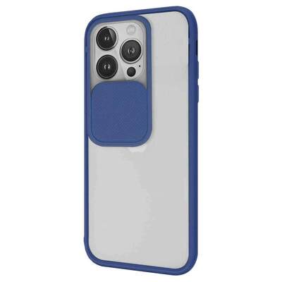 Microsonic Apple iPhone 13 Pro Kılıf Slide Camera Lens Protection Lacivert