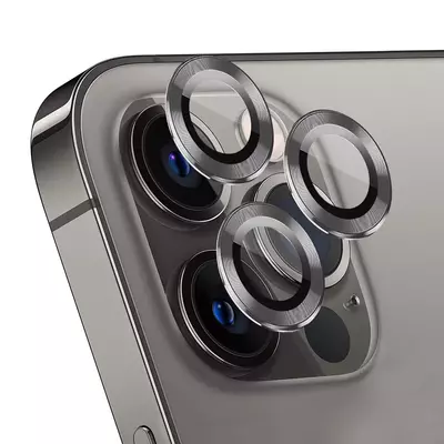 Microsonic Apple iPhone 13 Pro Tekli Kamera Lens Koruma Camı Füme