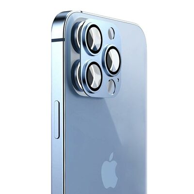 Microsonic Apple iPhone 13 Pro V2 Kamera Lens Koruyucu Mavi