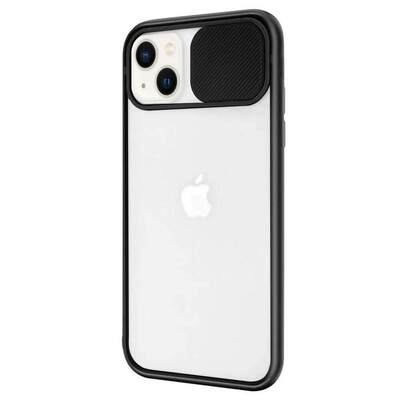 Microsonic Apple iPhone 13 Kılıf Slide Camera Lens Protection Siyah