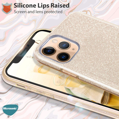 Microsonic Apple iPhone 13 Kılıf Sparkle Shiny Gümüş