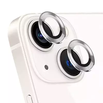 Microsonic Apple iPhone 13 Tekli Kamera Lens Koruma Camı Gümüş