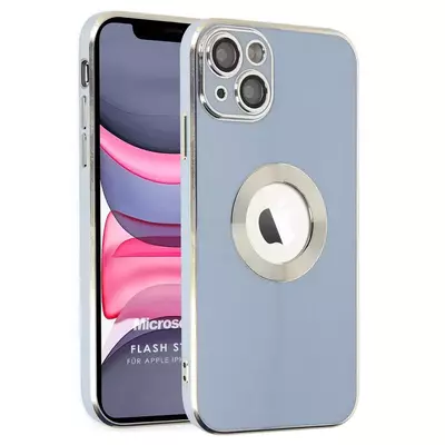 Microsonic Apple iPhone 14 Kılıf Flash Stamp Mavi