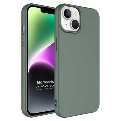Microsonic Apple iPhone 14 Kılıf Groovy Soft Koyu Yeşil