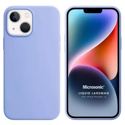 Microsonic Apple iPhone 14 Kılıf Liquid Lansman Silikon Mavi