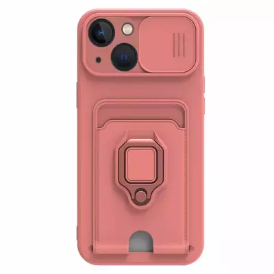 Microsonic Apple iPhone 14 Kılıf Multifunction Silicone Pembe