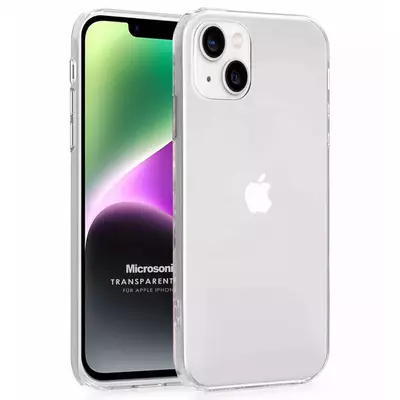 Microsonic Apple iPhone 14 Kılıf Transparent Soft Beyaz