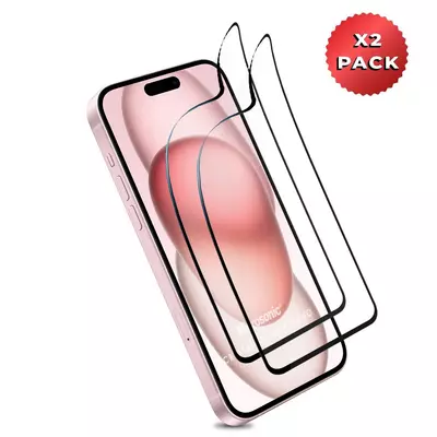 Microsonic Apple iPhone 14 Plus Crystal Seramik Nano Ekran Koruyucu Siyah (2 Adet)