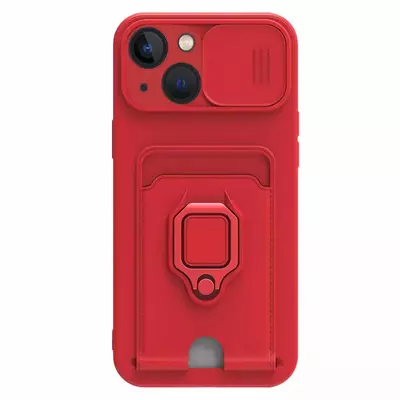 Microsonic Apple iPhone 14 Plus Kılıf Multifunction Silicone Kırmızı