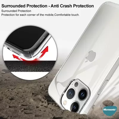 Microsonic Apple iPhone 14 Plus Kılıf Non Yellowing Crystal Clear Sararma Önleyici Kristal Şeffaf