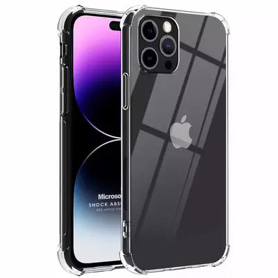 Microsonic Apple iPhone 14 Pro Kılıf Anti Shock Silikon Şeffaf