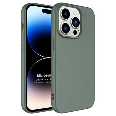 Microsonic Apple iPhone 14 Pro Kılıf Groovy Soft Koyu Yeşil