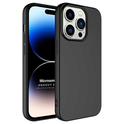 Microsonic Apple iPhone 14 Pro Kılıf Groovy Soft Siyah
