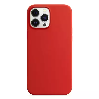 Microsonic Apple iPhone 14 Pro Kılıf Liquid Lansman Silikon Kırmızı