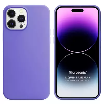 Microsonic Apple iPhone 14 Pro Kılıf Liquid Lansman Silikon Lila