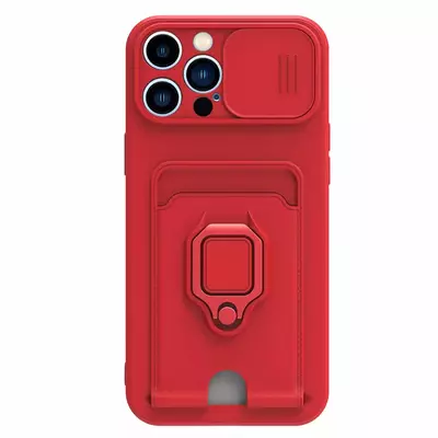 Microsonic Apple iPhone 14 Pro Kılıf Multifunction Silicone Kırmızı