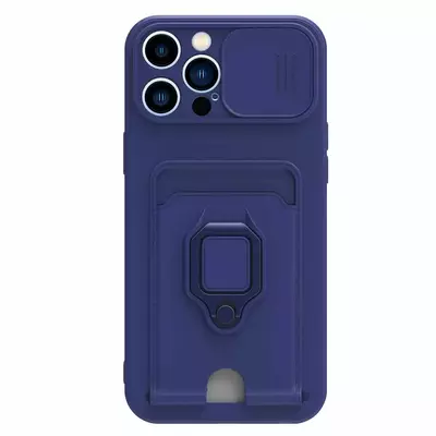 Microsonic Apple iPhone 14 Pro Kılıf Multifunction Silicone Lacivert