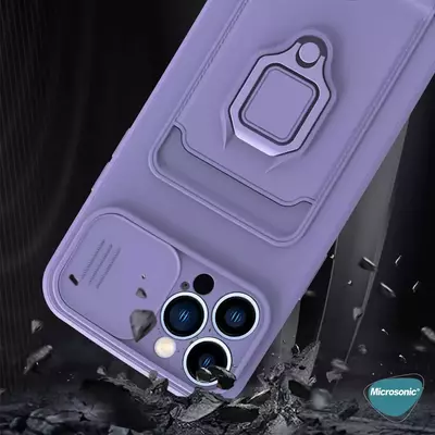 Microsonic Apple iPhone 14 Pro Kılıf Multifunction Silicone Lacivert