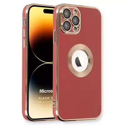 Microsonic Apple iPhone 14 Pro Max Kılıf Flash Stamp Kırmızı