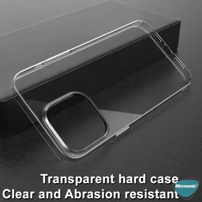 Microsonic Apple iPhone 14 Pro Max Kılıf Non Yellowing Crystal Clear Sararma Önleyici Kristal Şeffaf