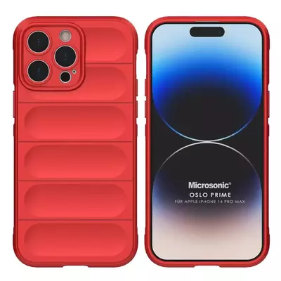 Microsonic Apple iPhone 14 Pro Max Kılıf Oslo Prime Kırmızı