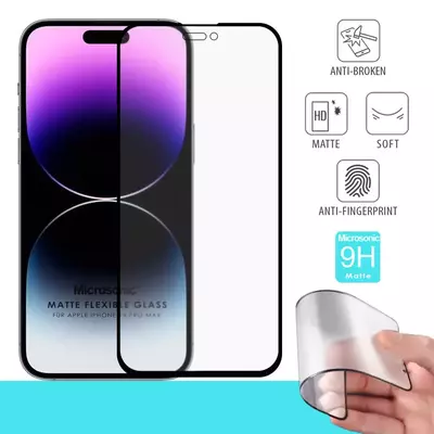 Microsonic Apple iPhone 14 Pro Max Seramik Matte Flexible Ekran Koruyucu Siyah