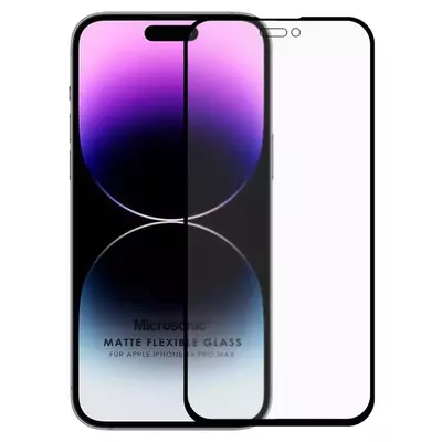 Microsonic Apple iPhone 14 Pro Max Seramik Matte Flexible Ekran Koruyucu Siyah
