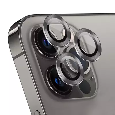 Microsonic Apple iPhone 14 Pro Max Tekli Kamera Lens Koruma Camı Füme